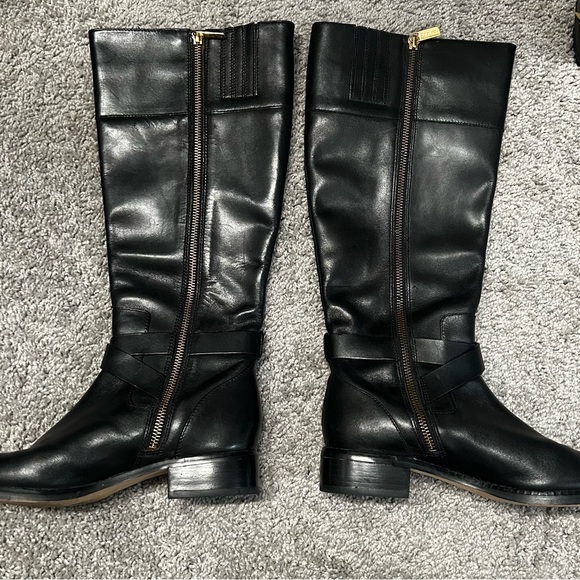 Michael Kors Black Leather Women's Boots - Picture 2 of 5